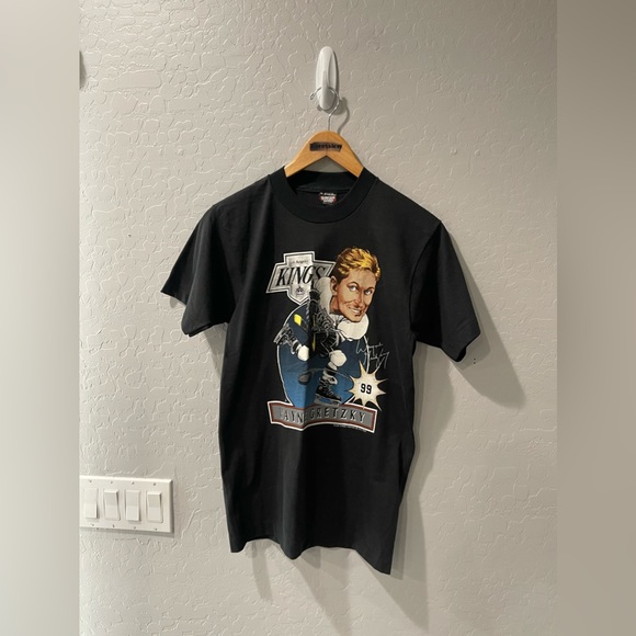 Vintage 1988 Salem Sportswear‎ Wayne Gretzky Caricature Shirt Size Small